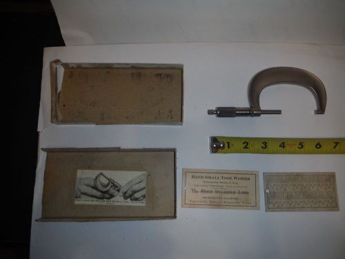 Vintage reed small tool works micrometer for sale