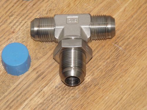 Ssp  j12bbt 3/4&#034;  branch bulkhead tee fitting sae 37 jic 316 ss parker 12 wjx-ss for sale