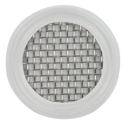 Platinum Silicone Sanitary Tri-Clamp Screen Gasket, Clear - 3&#034; w/ 10 Mesh