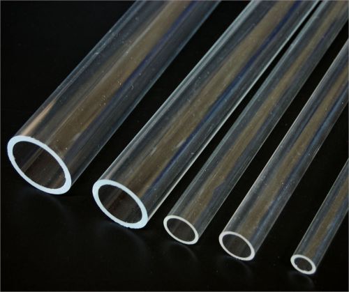 20 Clear Acrylic Plastic Tubes 1&#034; OD x 7/8 ID x 10&#034; - 20 pc