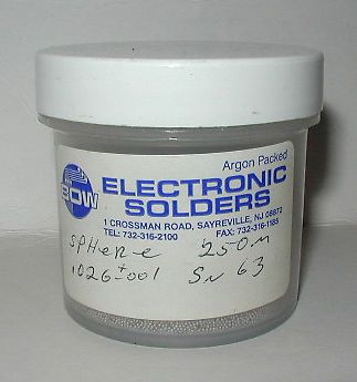 250,000 SOLDER SPHERES FOR BGA 0.026&#034; DIAMETER Sn63