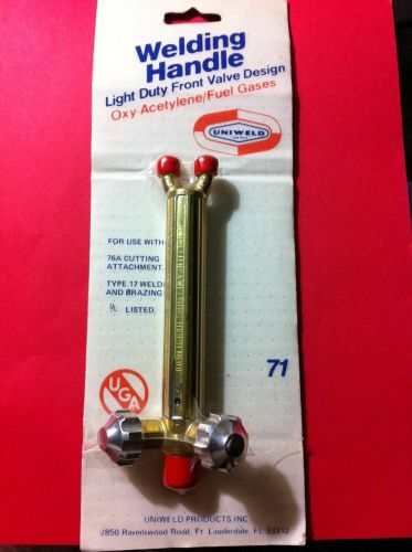 Welding Handle/ #71 Light Duty oxy-acetylene/fuel Gases. Type 17/Uniweld- New