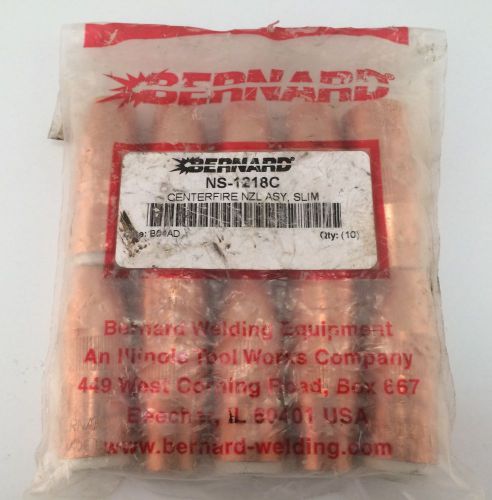 Pack of 10 bernard centerfire welding nozzles ns-1218c for sale