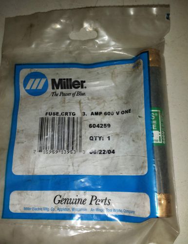 MILLER 604259 / BUSS NOS-3 3AMP  One Time Fuses 600V Class K5 Fuse NEW!