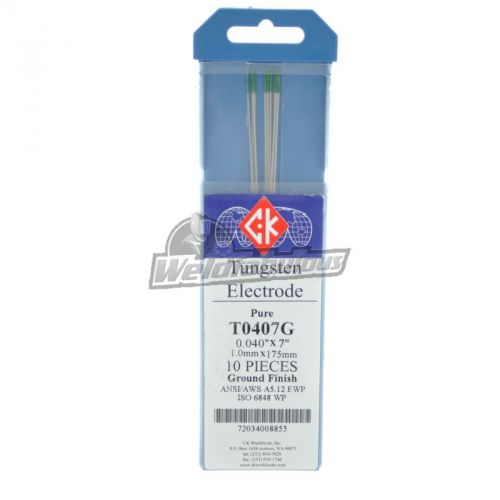 CK T0407G Pure Tungsten Electrode .040&#034; X 7&#034; Pkg = 10