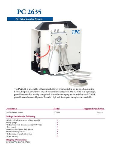 Portable Dental System 2635