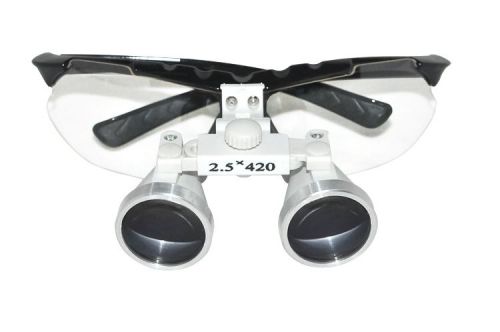 LOUPE New Black Dentist Dental Surgical Medical Binocular Loupes 2.5X 420mm+AAAA