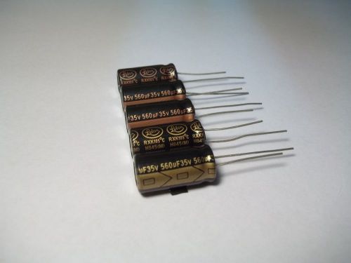 5pcs 560uF 35v Electrolytic Capacitors 105c Lelon 10x20 USA SELLER