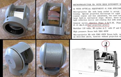 Leitz Microscope Eyepiece Projection Prism -- Excellent Condition