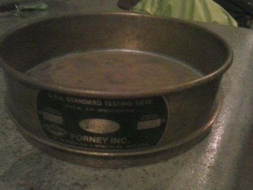 Forney No. 50 U.S.A. STANDARD BRASS TESTING SIEVE 8&#034; Diameter .0117 Opening