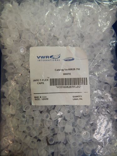 VWR SAFE-T-FLEX CAPS FOR 10 mm CULTURE TUBES, Model 60828-700 1000-PK INK WELL