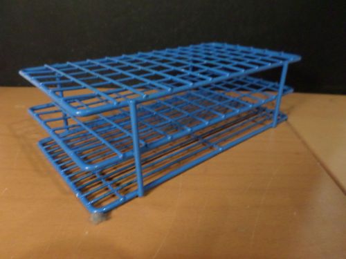 BEL-ART Blue Epoxy-Coated Wire 72-Position 13mm Test Tube Rack Holder Support