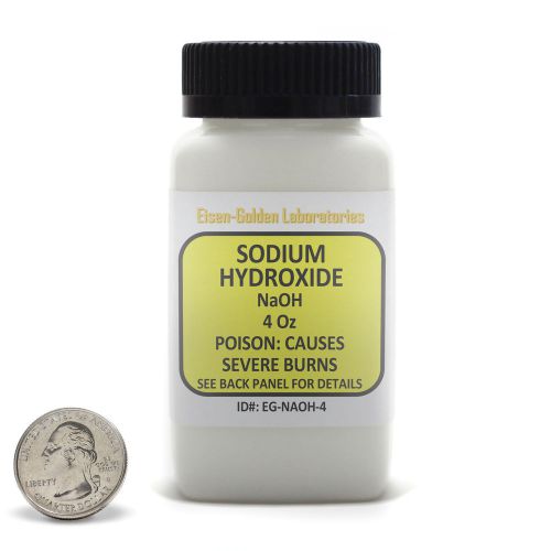 Sodium hydroxide [naoh] 99% acs grade powder 4 oz in an easy-pour bottle usa for sale