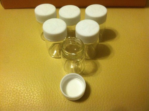 12 -wide mouth glass vials w/ cap - 27 x 40 mm for sale