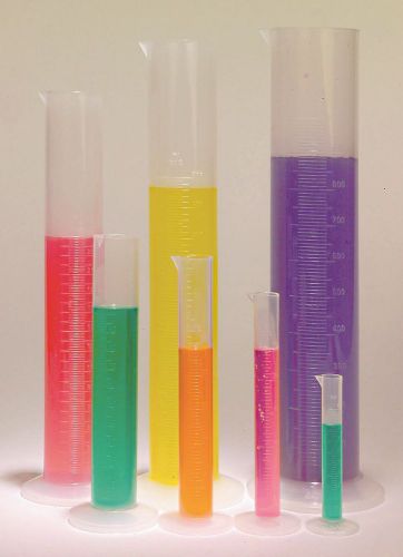 Plastic round base measuring cylinder set-7 piece for sale