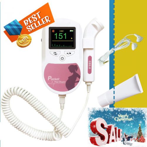 Color LCD Fetal Doppler NEW, Pocket Fetal Ultrasound Prenatal Heart Rate monitor