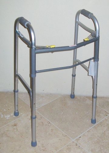 Lumex Aluminum Walker Adjustable Height Folding