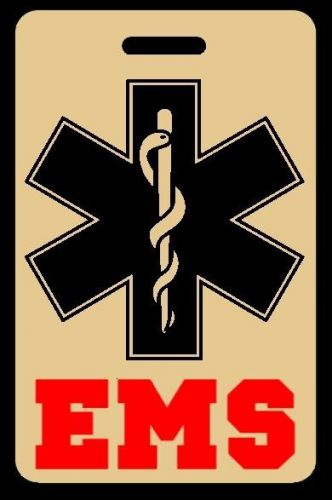 Tan EMS Luggage/Gear Bag Tag - FREE Personalization - New