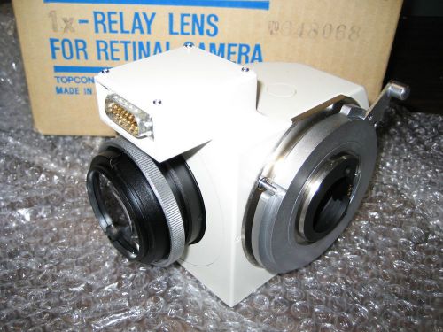 Topcon 1x relay lens, for trc-50vt fundus. can be used to convert to digital. for sale