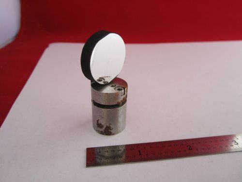 OPTICAL ROUND MIRROR MOUNTED [some rust]  LASER OPTICS BIN #7C xx