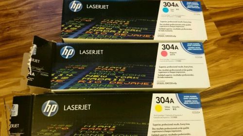 set of HP toners X3 cc531A cc532A cc533A