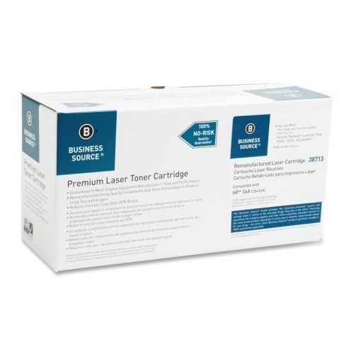 Business Source Remanufactured HP 36A Toner Cartridge - Black -Laser- BSN38713