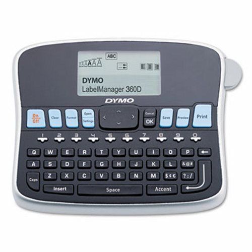 Dymo LabelManager 360D, 2 Lines, 2-4/5w x 7-4/5d x 5-9/10h (DYM1754488)