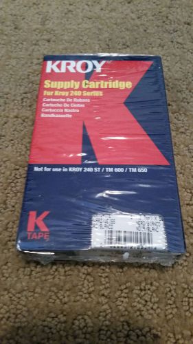 Kroy 240 Series Supply Cartridge 2227516 Black on White NEW