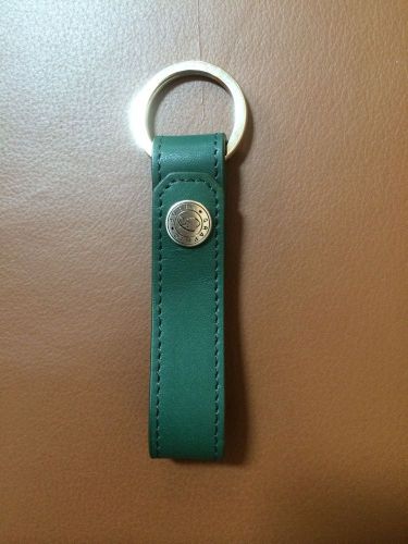 NIP DARK GREEN LEATHER KEY RING 4-1/2&#034;x3/4&#034; MPN KYLTGREEN STOCKING STUFFER