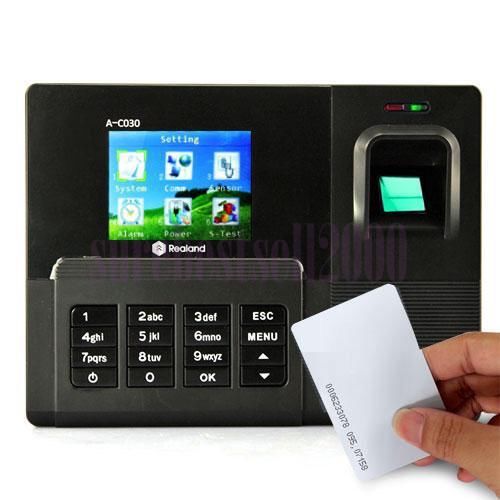 Realand 2.8&#034; tft fingerprint attendance time clock employee payroll recorder us for sale