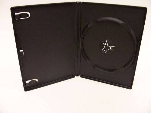 Box of 100 New Standard Black Plastic DVD Cases