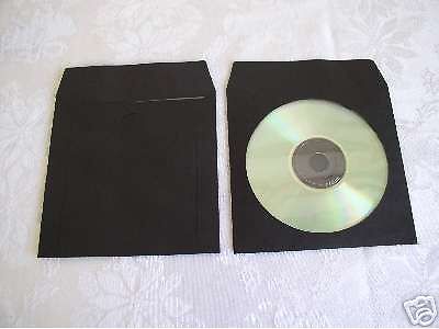 1000 new black paper cd sleeve w/window for sale