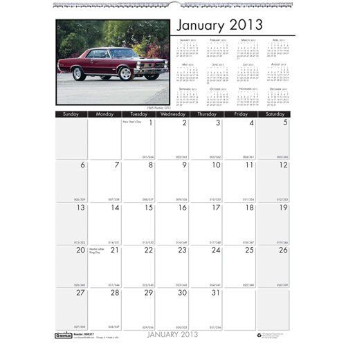 House Of Doolittle Classic Cars Monthly Wall Calendar 12&#034;x16-1/2&#034; 2013