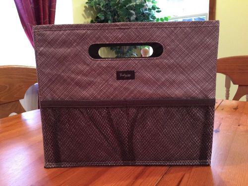 Thirty One Fold n File in Taupe Cross Pop NIP