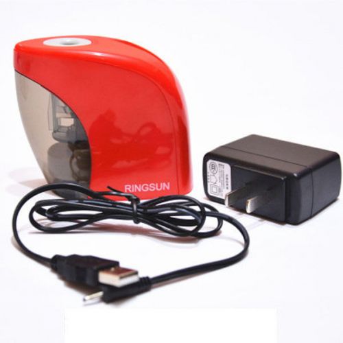 New red automatic electric pencil sharpener home office school desktop + us plug for sale
