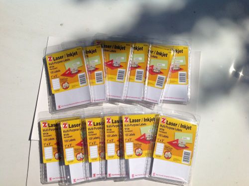 Inkjet/laser 1&#034; x 3&#034; labels 1250 labels same format as avery 5436 nip for sale