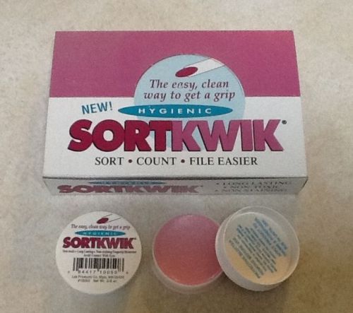 Box of 10 Sortkwik Fingertip Moisteners, 3/8 oz, Pink P/N 10050