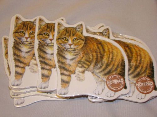SALE! 11 KITTY CITY CLASSIC TABBY CAT-SHAPED PRINTED KITTY NOTE PADS! SO CUTE!