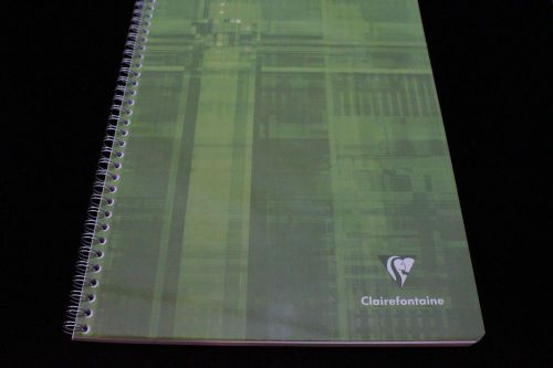 Clairefontaine wirebound notebook  8&#034; x 11&#034; lined green for sale