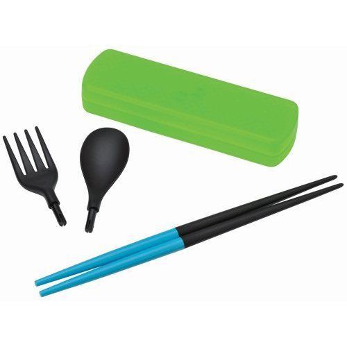 Reina my cutlery mosaic portable compacy cutlery chopsticks set green new japan for sale