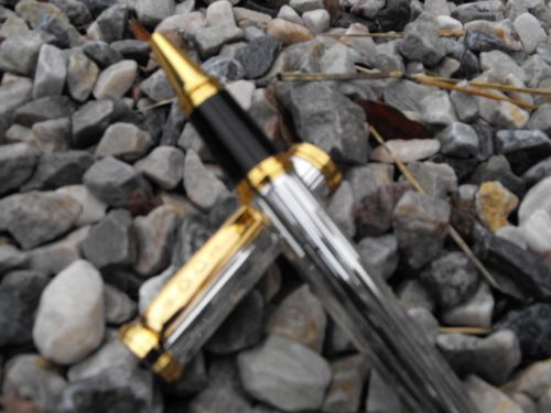 $350 vintage 18kgp silver gold pl tourneau pen powerful ceo-pres- executive! new for sale