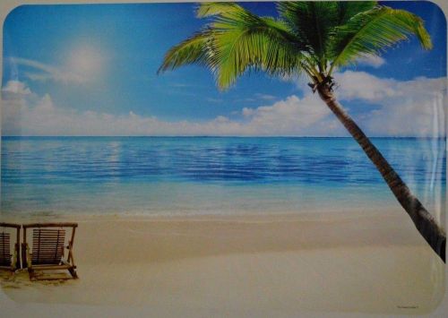 Dry Erase Poster Beach Scene LARGE 22&#034; X 32&#034; Marker &amp; Pen Clip Inside NEW Sealed