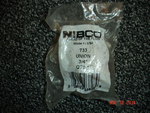 NIBCO #733 Series 3/4&#034; Solder End Female Brass Cast Bronze Union.  New