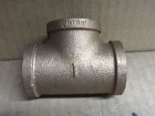 Tee  1&#034; x 1&#034; x 1&#034; brass threaded plumbing nos  tee fitting for sale