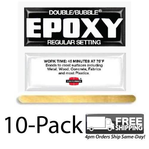 10-Pack-Double Bubble &#034;Black Label&#034; Regular-Setting Thin Epoxy (Low Viscocity)