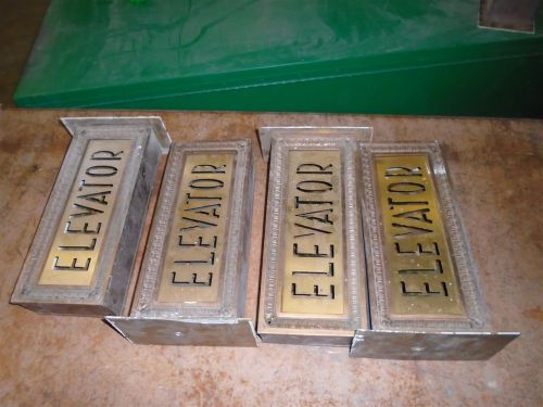 Classsic elevator sign with trim used as is see pictures for details for sale