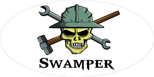 3 - Swamper Skull Oilfield Roughneck Hard Hat Helmet Sticker H302