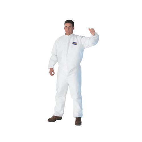 Kleenguard a30 extra large elastic-back and cuff coveralls in white for sale