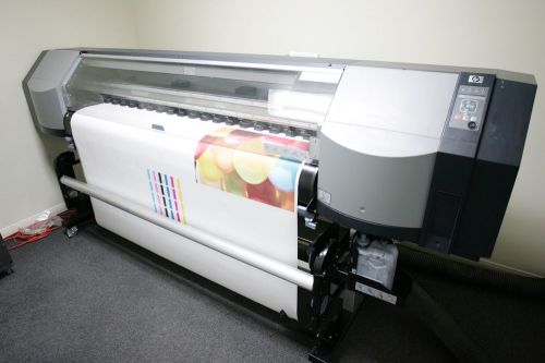 Hp designjet 8000s 64” wide solvent printer w/heat dryer for sale