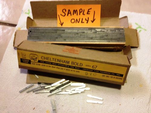 Vtg rare pkg unused/still sealed/letterpress lead letters - 10pt cheltenham bold for sale
